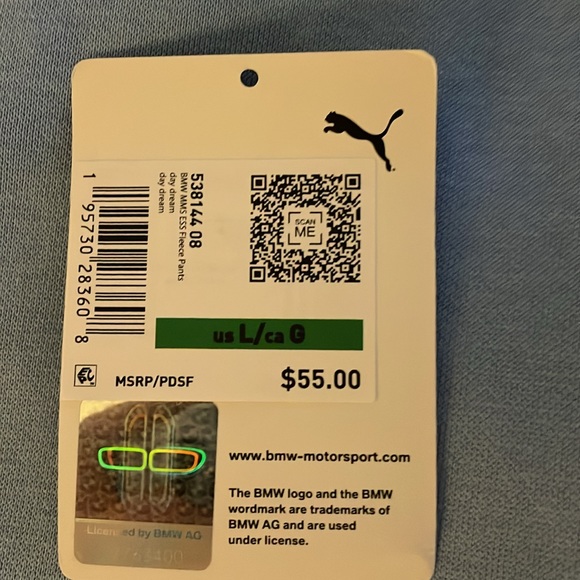 Puma BMW Large Sweatpants New With Cut Tags - Picture 5 of 10